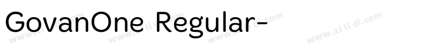 GovanOne Regular字体转换